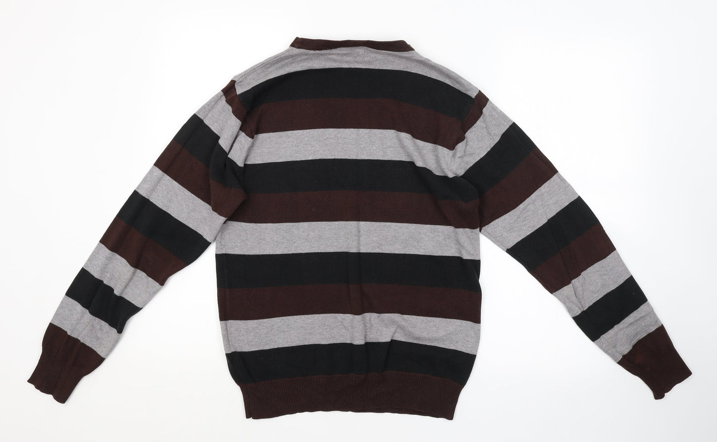 Cedar Wood State Mens Multicoloured Striped  Pullover Jumper Size S
