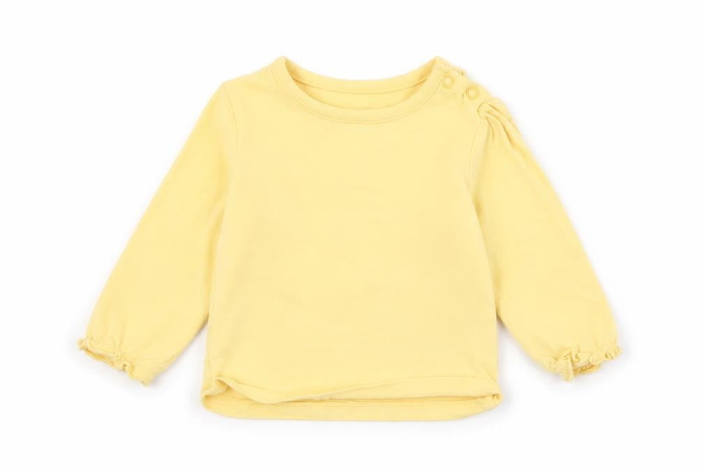 Front view of Disney Baby Baby Yellow Basic T-Shirt, size 6-9, Months