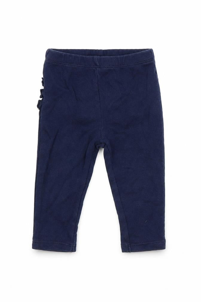Front view of Preworn Baby Blue Jogger Leggings, size 6-9, Months