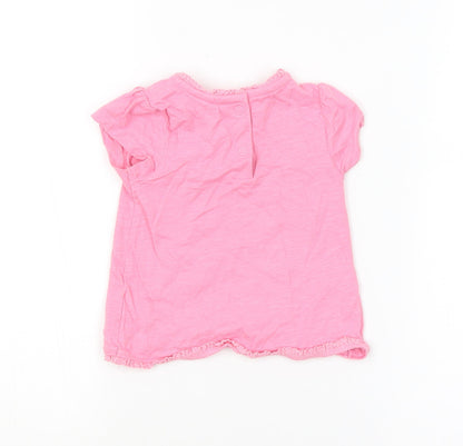 Mini Club Girls Pink   Basic T-Shirt Size 6-9 Months