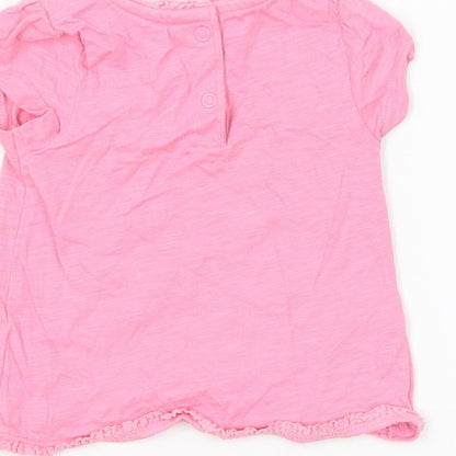 Mini Club Girls Pink   Basic T-Shirt Size 6-9 Months