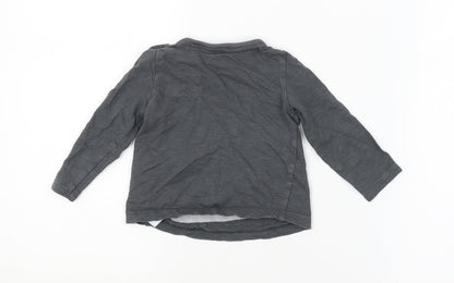 F&F Baby Grey Floral  Basic T-Shirt Size 6-9 Months