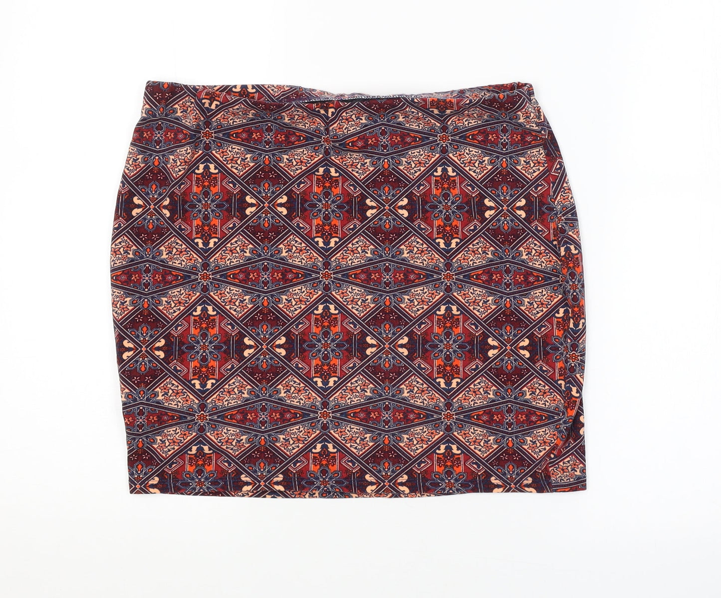 New Look Womens Red Argyle/Diamond  Straight & Pencil Set Size 12