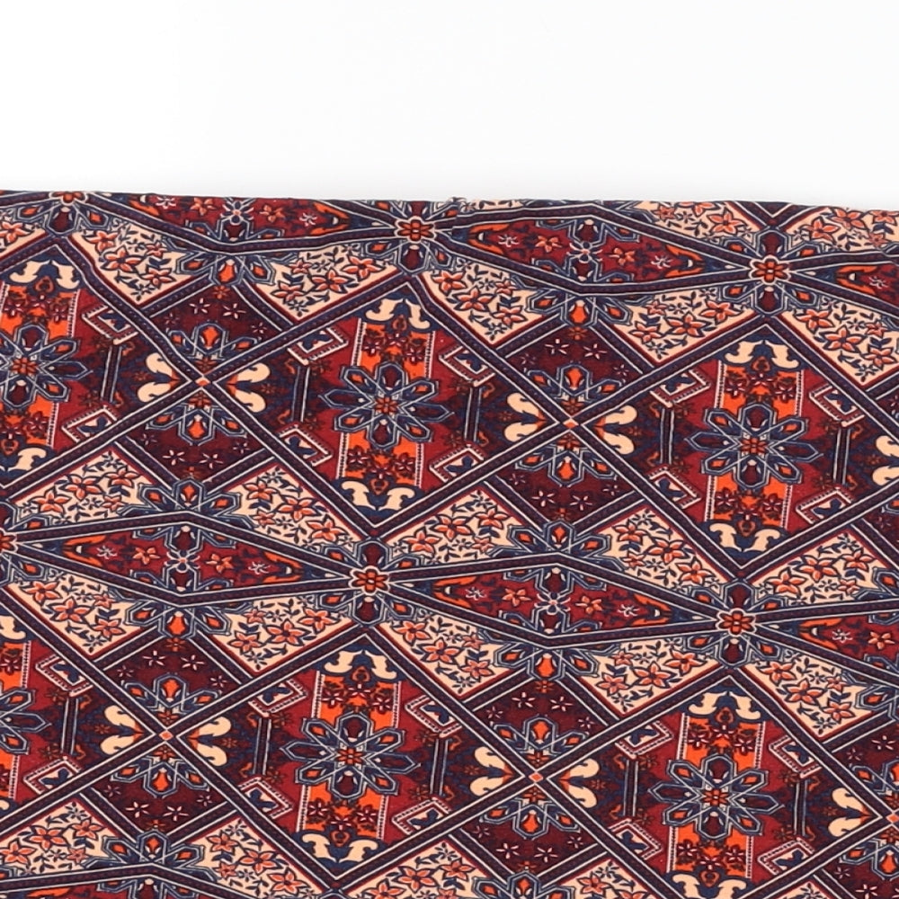 New Look Womens Red Argyle/Diamond  Straight & Pencil Set Size 12