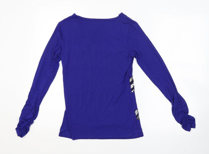 Womens UK Size  Preworn Blue Basic Blouse
