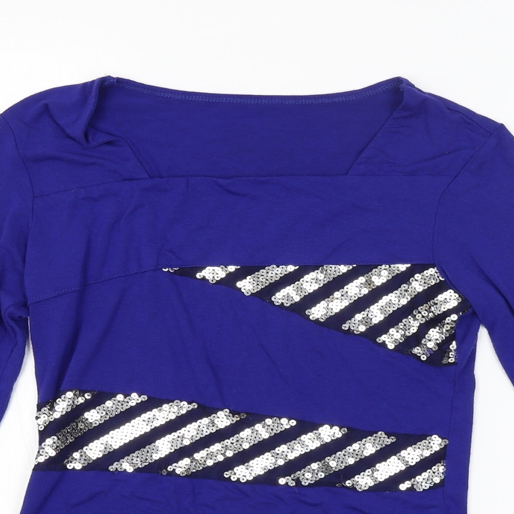 Womens UK Size  Preworn Blue Basic Blouse