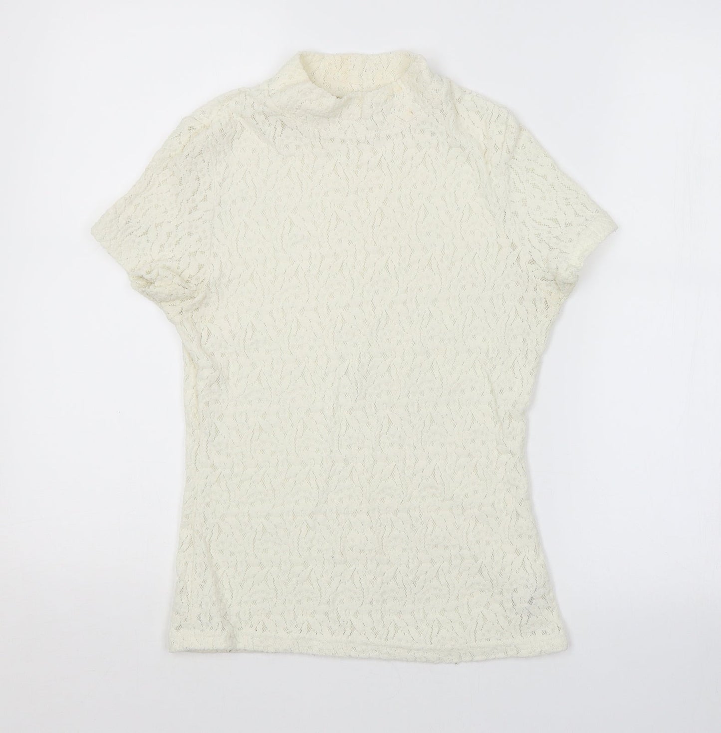 Womens UK Size 12 Preworn White Basic Blouse