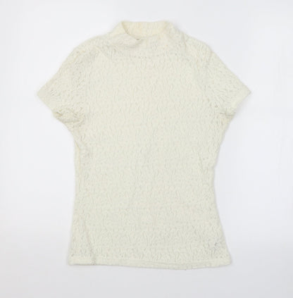 Womens UK Size 12 Preworn White Basic Blouse