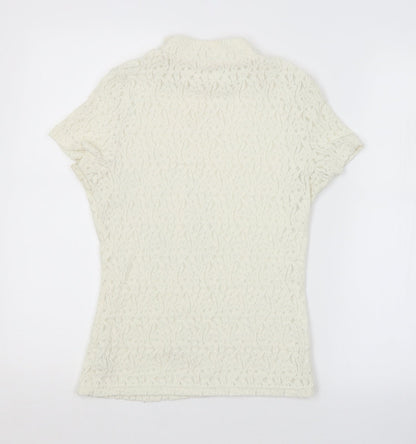 Womens UK Size 12 Preworn White Basic Blouse