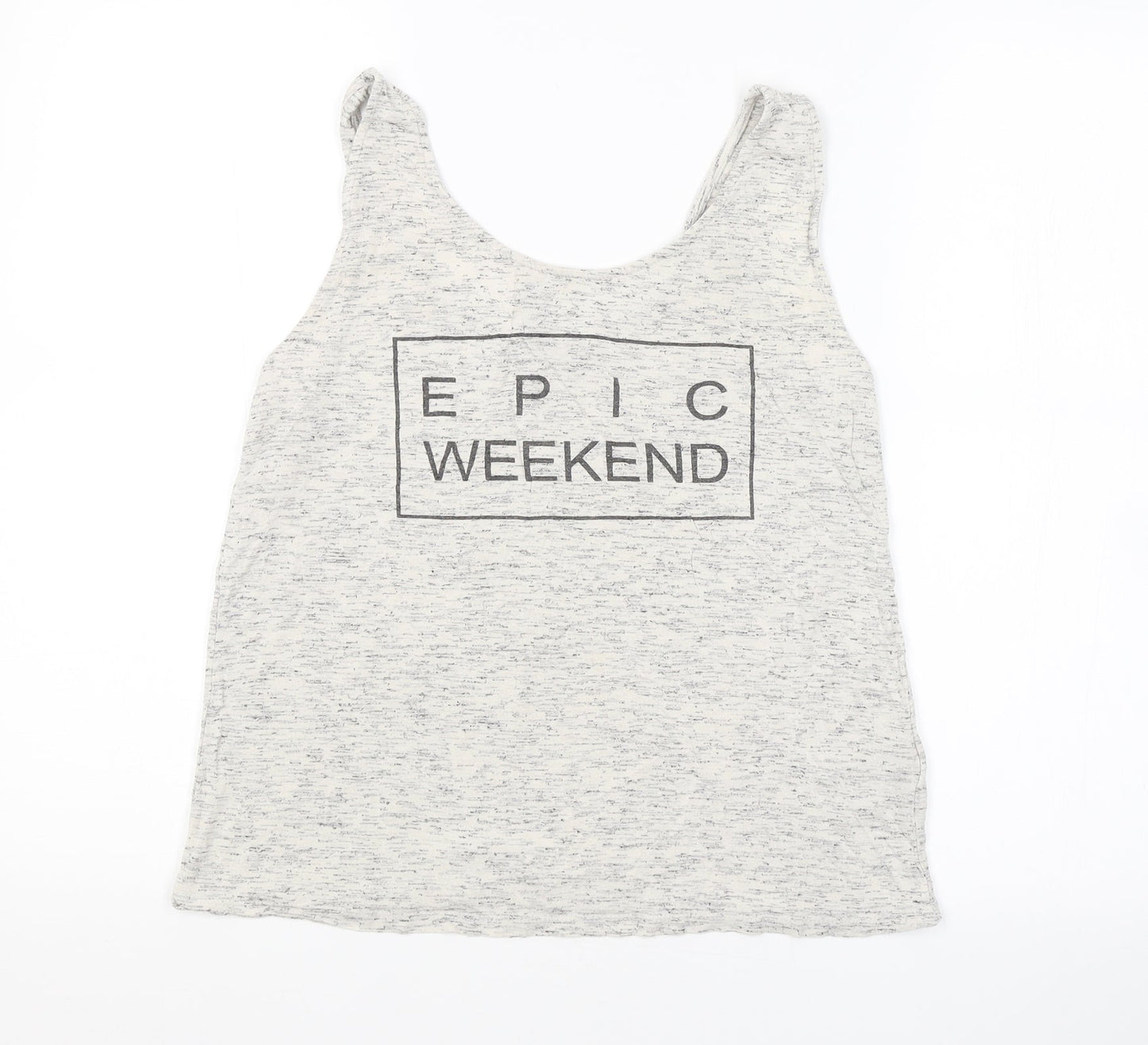 Womens UK Size S H&M Grey Basic Tank