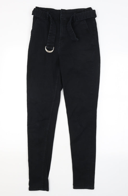 Womens UK Size 10 H&M Regular Fit Chino Blue Trousers