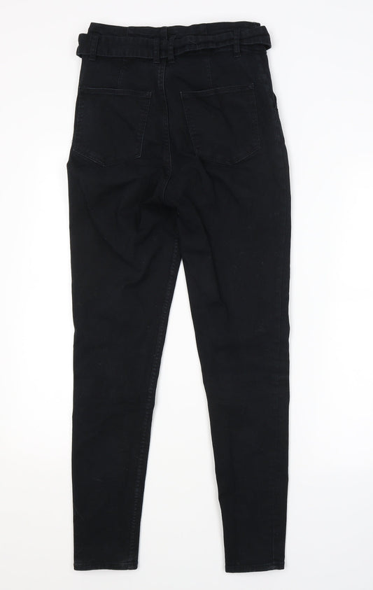 Womens UK Size 10 H&M Regular Fit Chino Blue Trousers