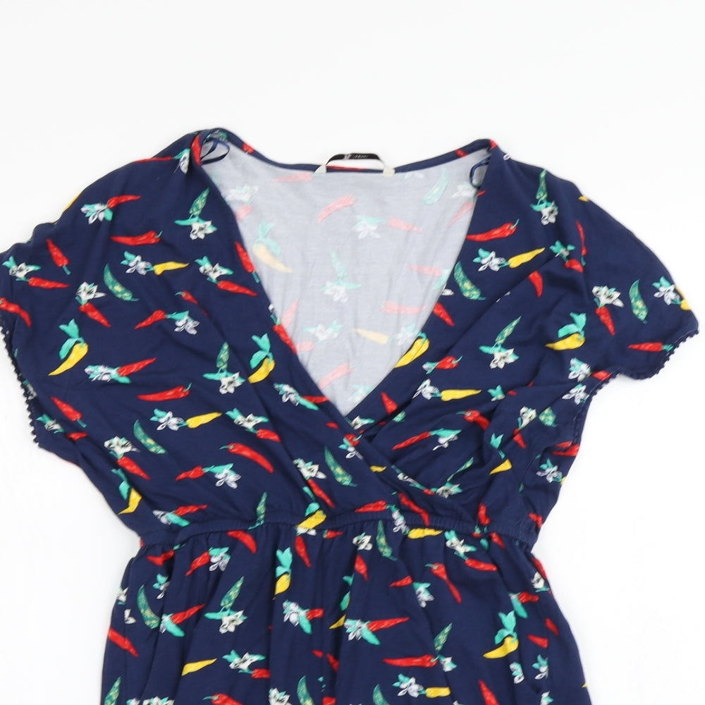 F&F Womens Blue   Playsuit One-Piece Size 8  - Chilli pattern