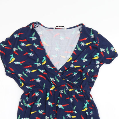 F&F Womens Blue   Playsuit One-Piece Size 8  - Chilli pattern