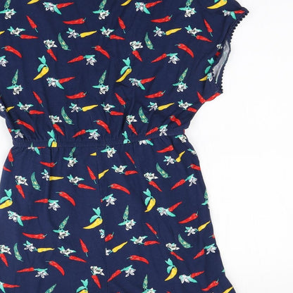 F&F Womens Blue   Playsuit One-Piece Size 8  - Chilli pattern