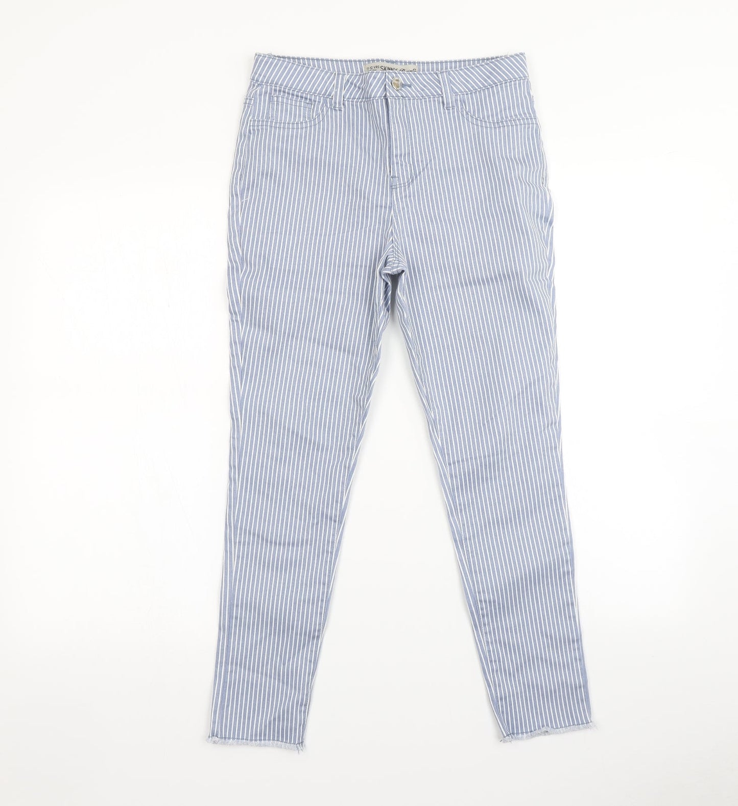 Primark Girls Blue Striped  Skinny Jeans Size 11-12 Years
