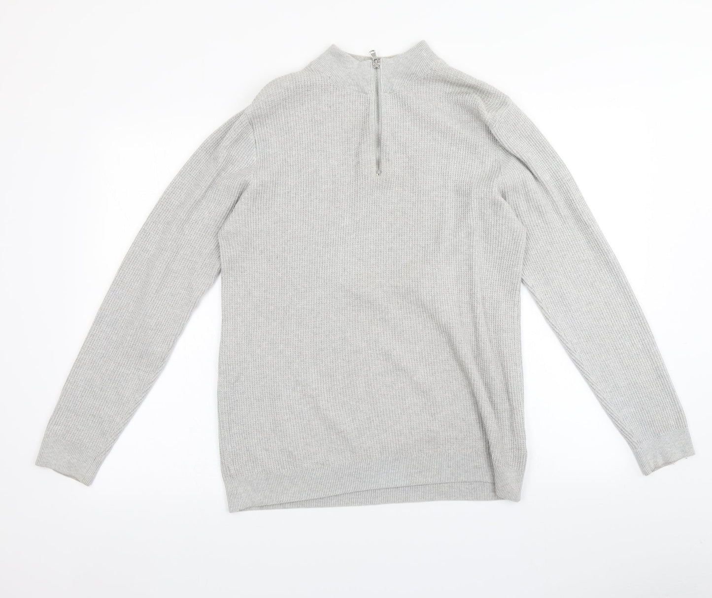 Mens UK Size M NEXT Grey Pullover Hoodie