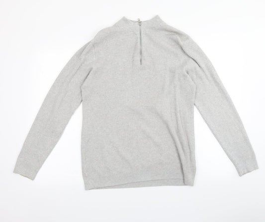 Mens UK Size M NEXT Grey Pullover Hoodie