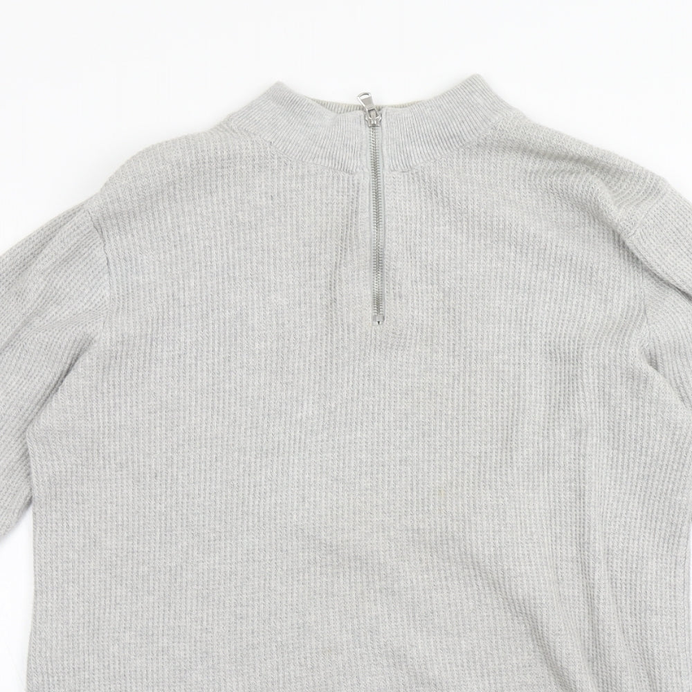 Mens UK Size M NEXT Grey Pullover Hoodie