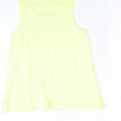 Primark Girls Yellow   Basic T-Shirt Size 7-8 Years
