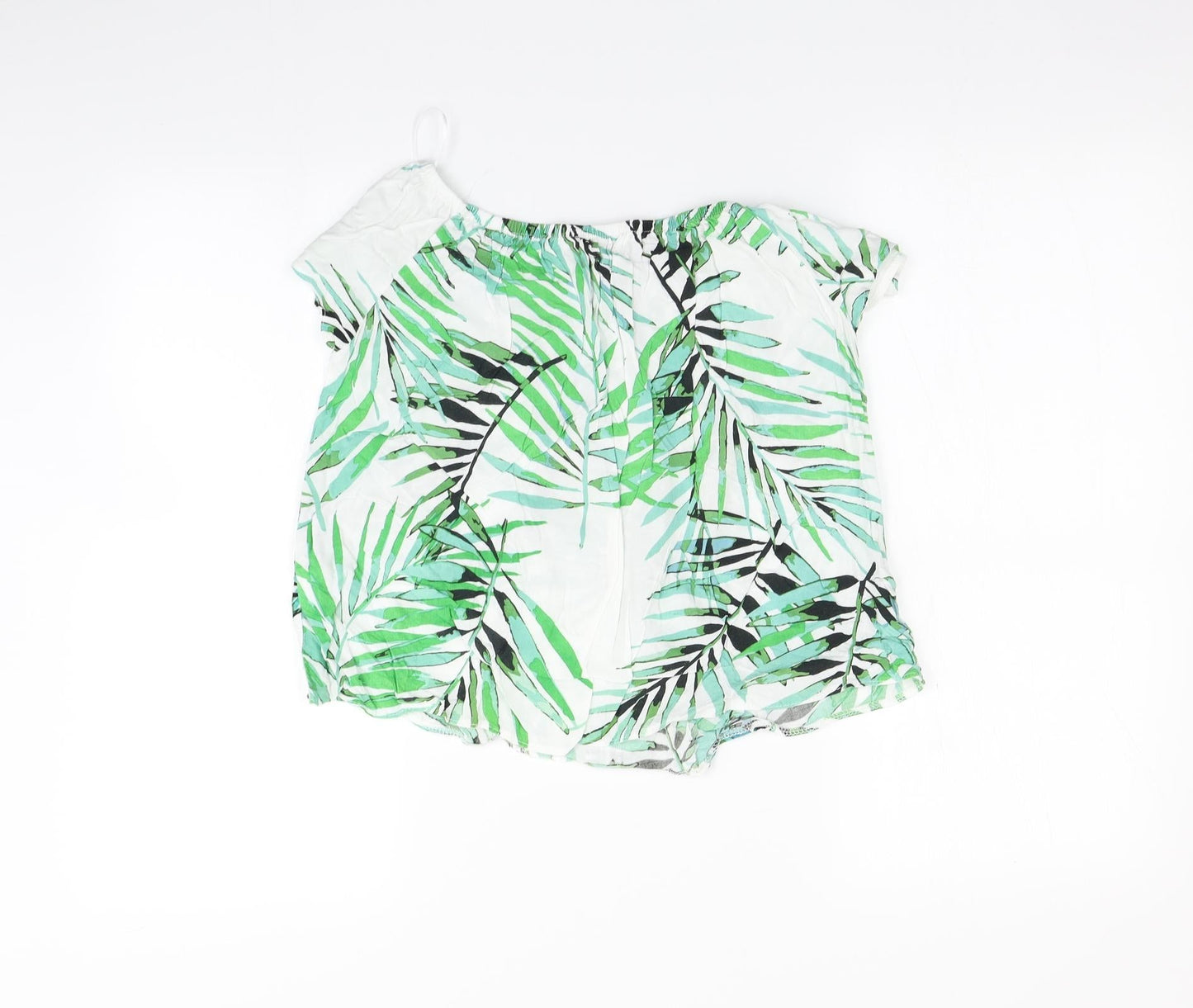 Primark Womens Green   Basic T-Shirt Size 6  - Leaf print