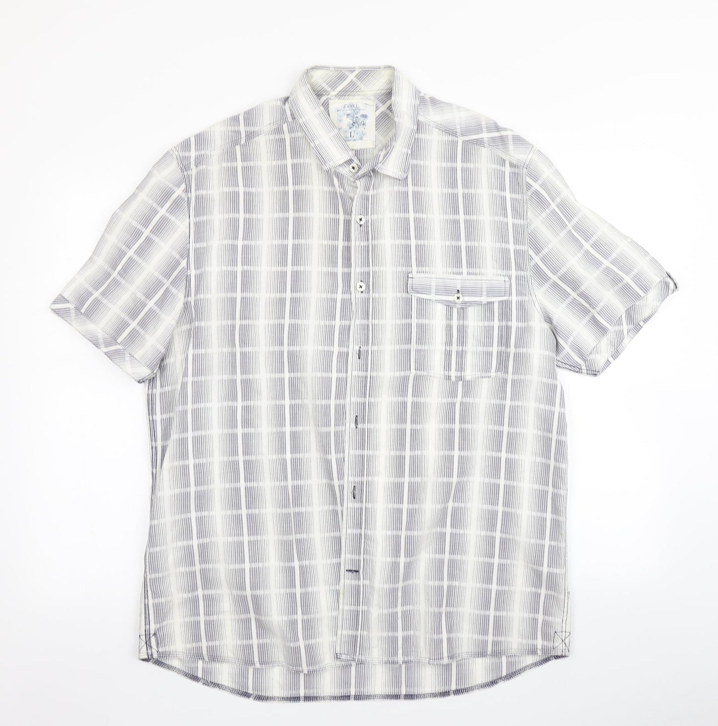 Mens UK Size L NEXT Multicoloured  Button-Up Short Sleeve Casual Shirt