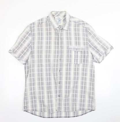 Mens UK Size L NEXT Multicoloured  Button-Up Short Sleeve Casual Shirt