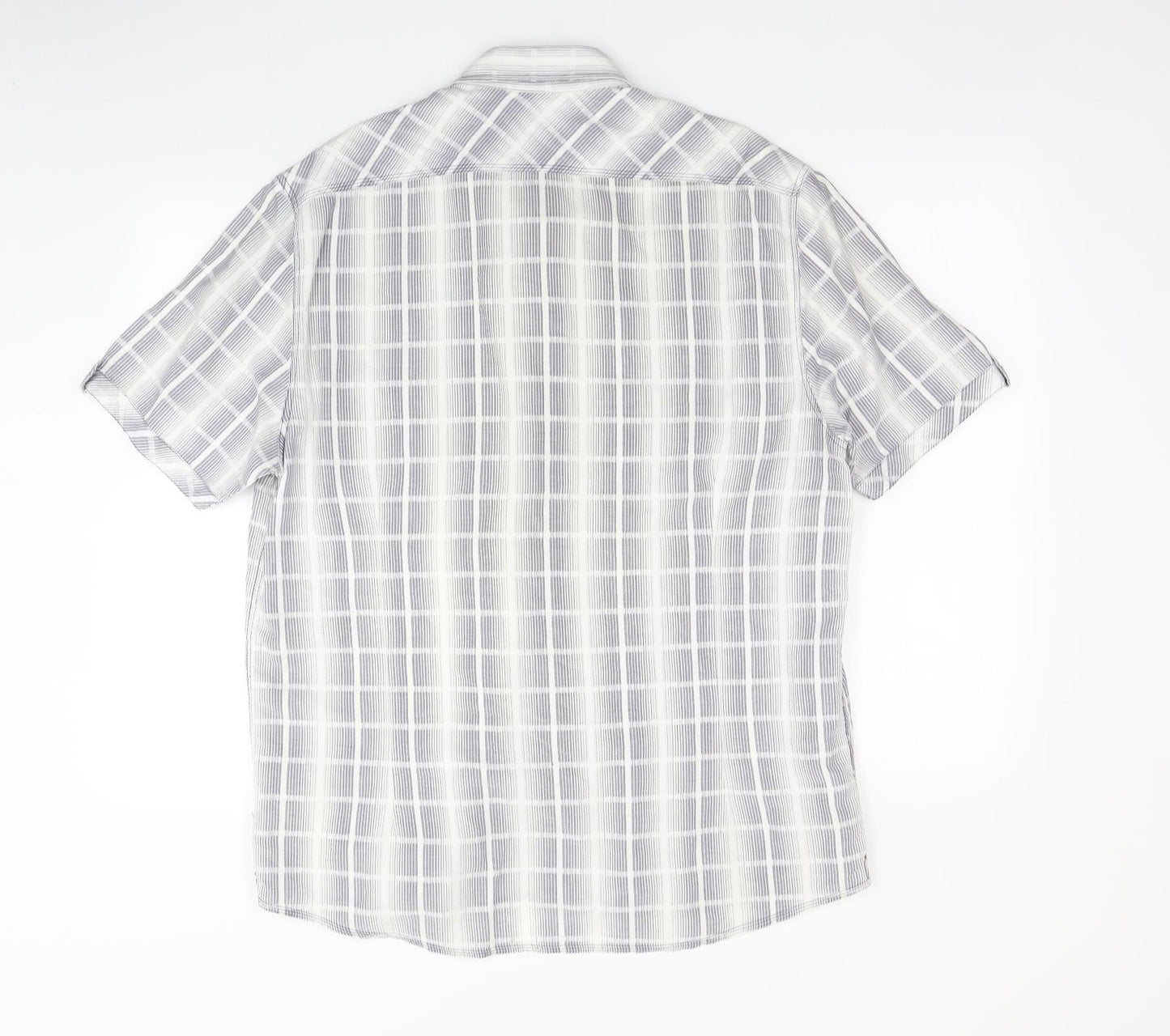 Mens UK Size L NEXT Multicoloured  Button-Up Short Sleeve Casual Shirt
