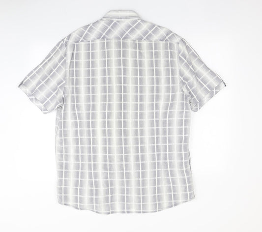 Mens UK Size L NEXT Multicoloured  Button-Up Short Sleeve Casual Shirt
