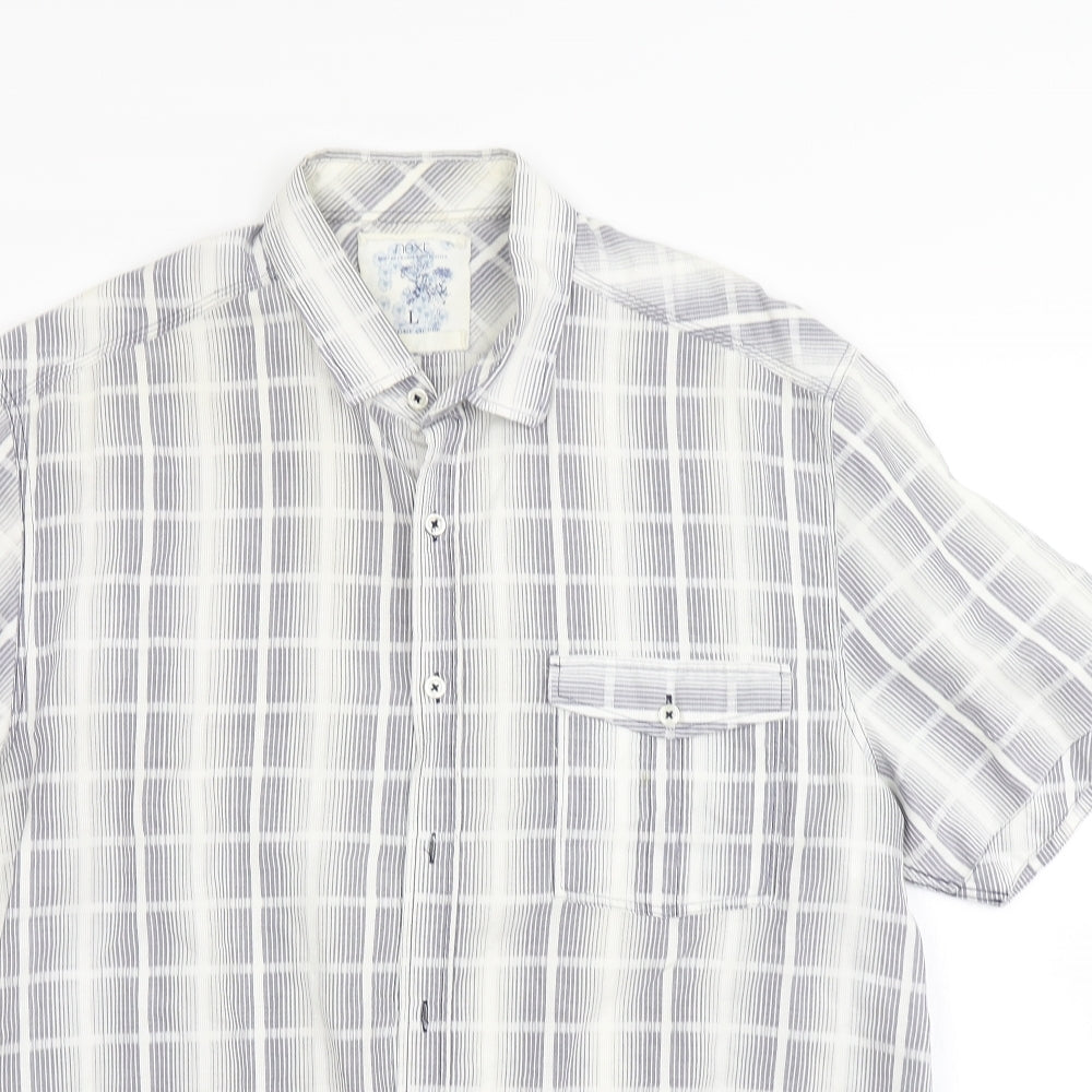 Mens UK Size L NEXT Multicoloured  Button-Up Short Sleeve Casual Shirt