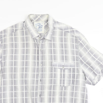 Mens UK Size L NEXT Multicoloured  Button-Up Short Sleeve Casual Shirt