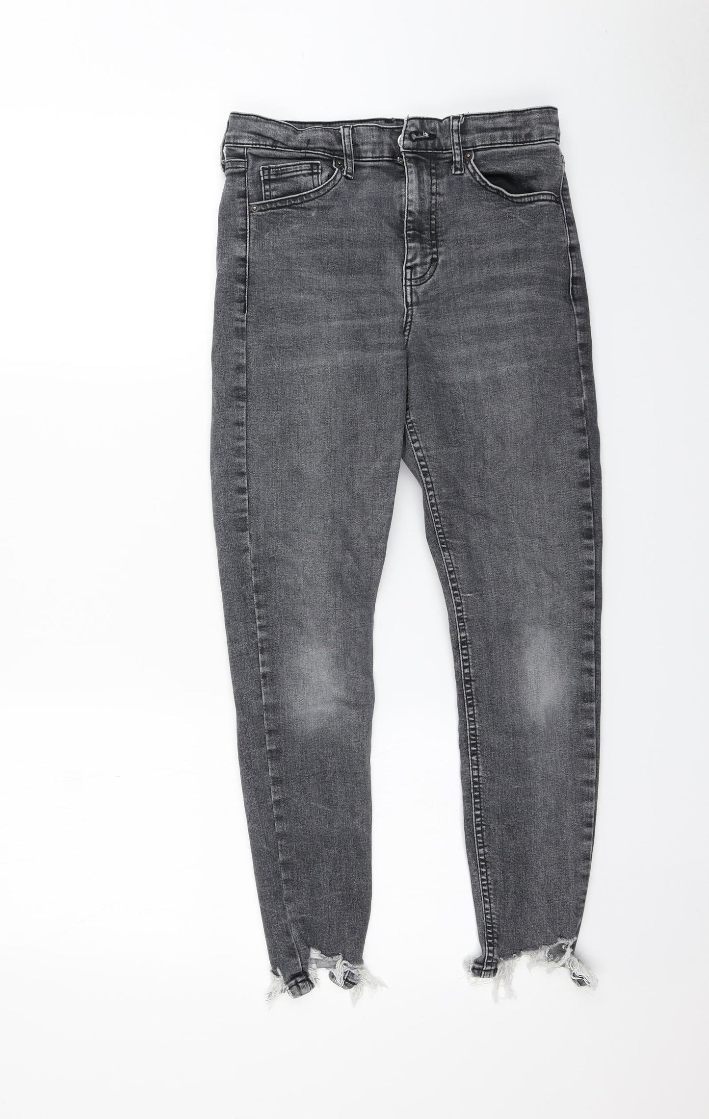 Womens UK Size 28 in Preworn Regular Fit Skinny Grey Jeans