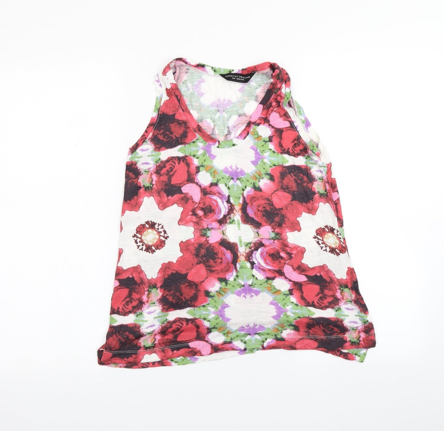 Womens UK Size 8 Dorothy Perkins Multicoloured Basic T-Shirt