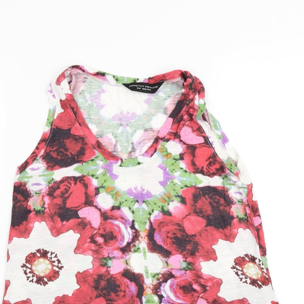 Womens UK Size 8 Dorothy Perkins Multicoloured Basic T-Shirt