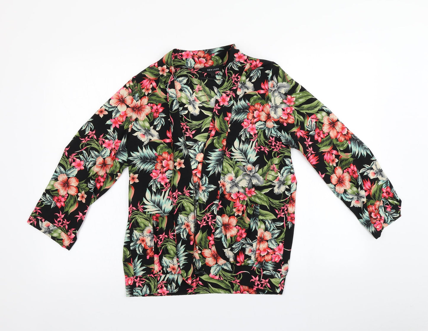 Womens UK Size 14 New Look Multicoloured Wrap Jumper