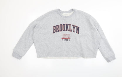 Primark Womens Grey   Pullover Jumper Size M  - Brooklyn