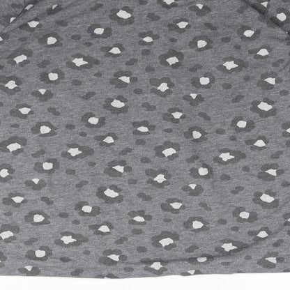 George Womens Grey Animal Print  Basic T-Shirt Size 12