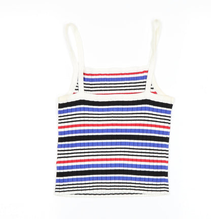 H&M Womens Multicoloured Striped  Basic Tank Size S