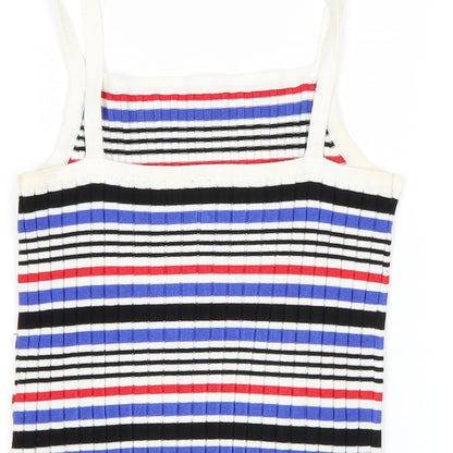 H&M Womens Multicoloured Striped  Basic Tank Size S