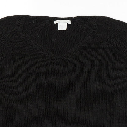 Womens UK Size XS H&M Black Pullover Jumper
