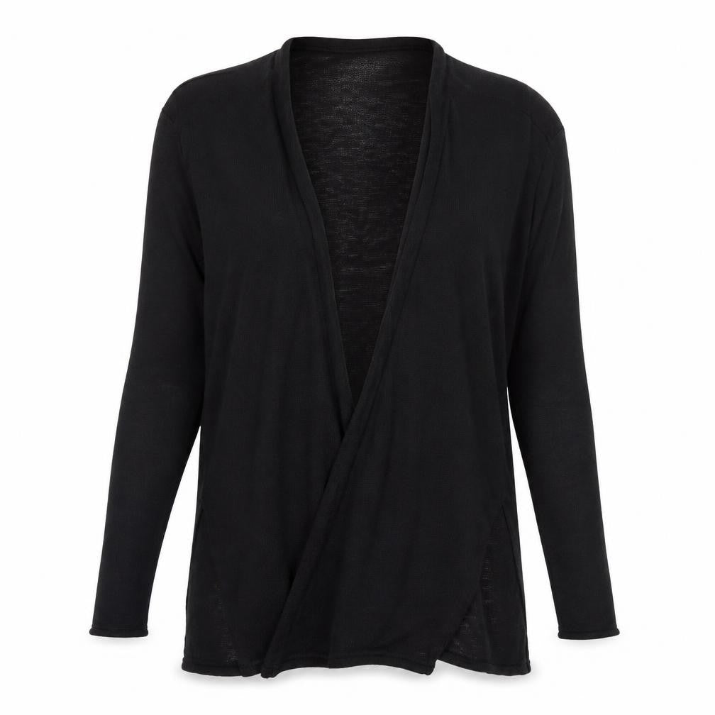 Womens UK Size XS H&M Black Wrap Jumper