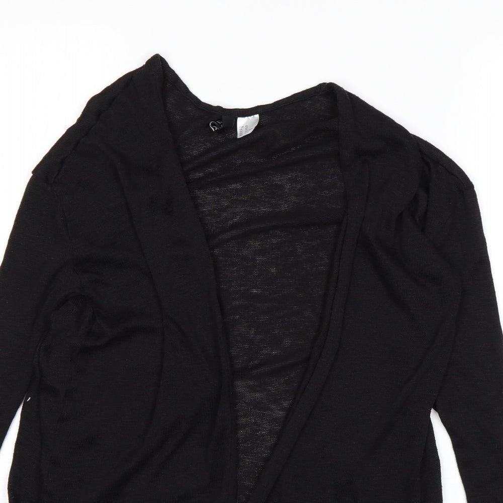 Womens UK Size XS H&M Black Wrap Jumper