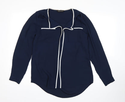 Womens UK Size 10 Dorothy Perkins Blue Basic Blouse