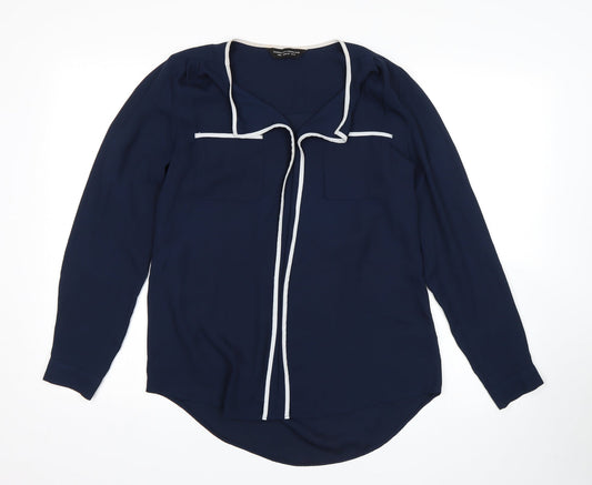 Womens UK Size 10 Dorothy Perkins Blue Basic Blouse
