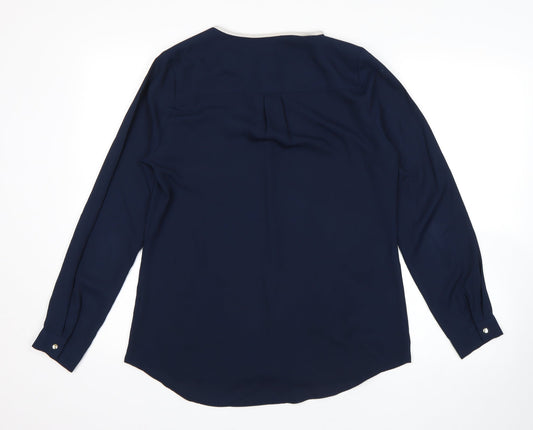 Womens UK Size 10 Dorothy Perkins Blue Basic Blouse