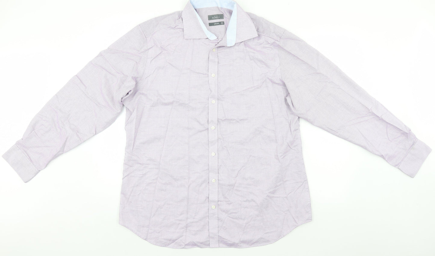 Mens UK Size L John Lewis Blue  Button-Up Long Sleeve Casual Shirt