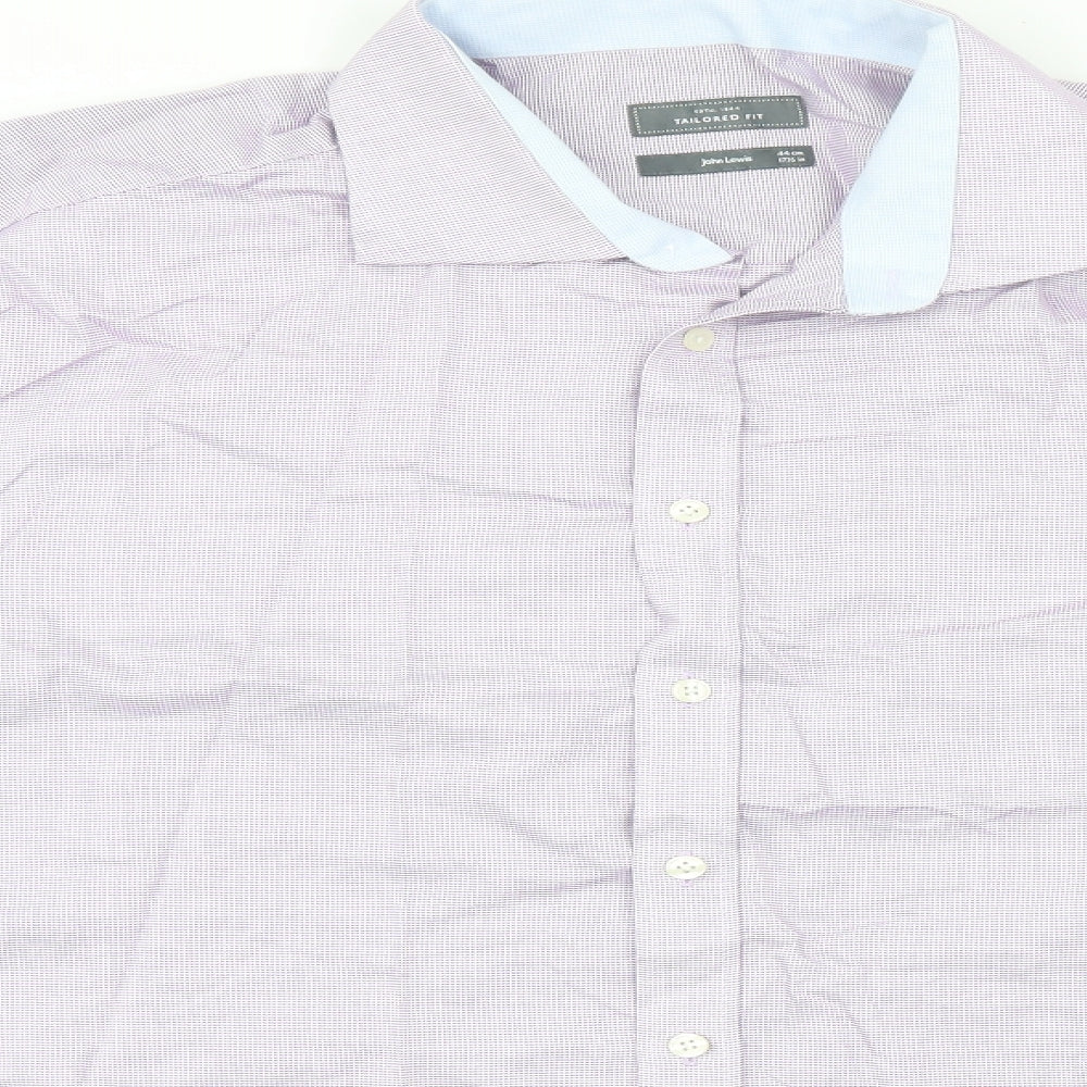 Mens UK Size L John Lewis Blue  Button-Up Long Sleeve Casual Shirt