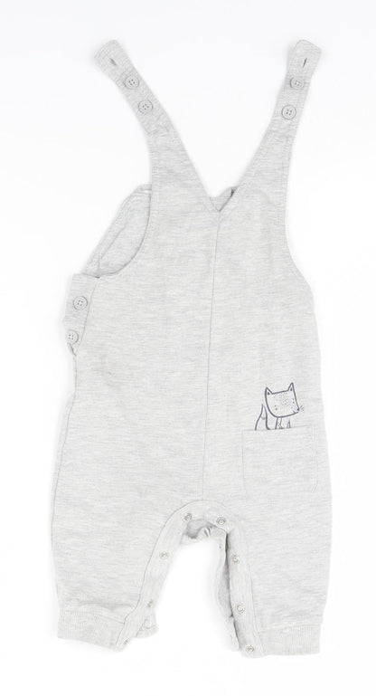 George Baby Grey   Babygrow One-Piece Size 3-6 Months  - Explore the Woods