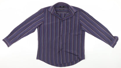 Mens UK Size L NEXT Blue  Button-Up Long Sleeve Casual Shirt