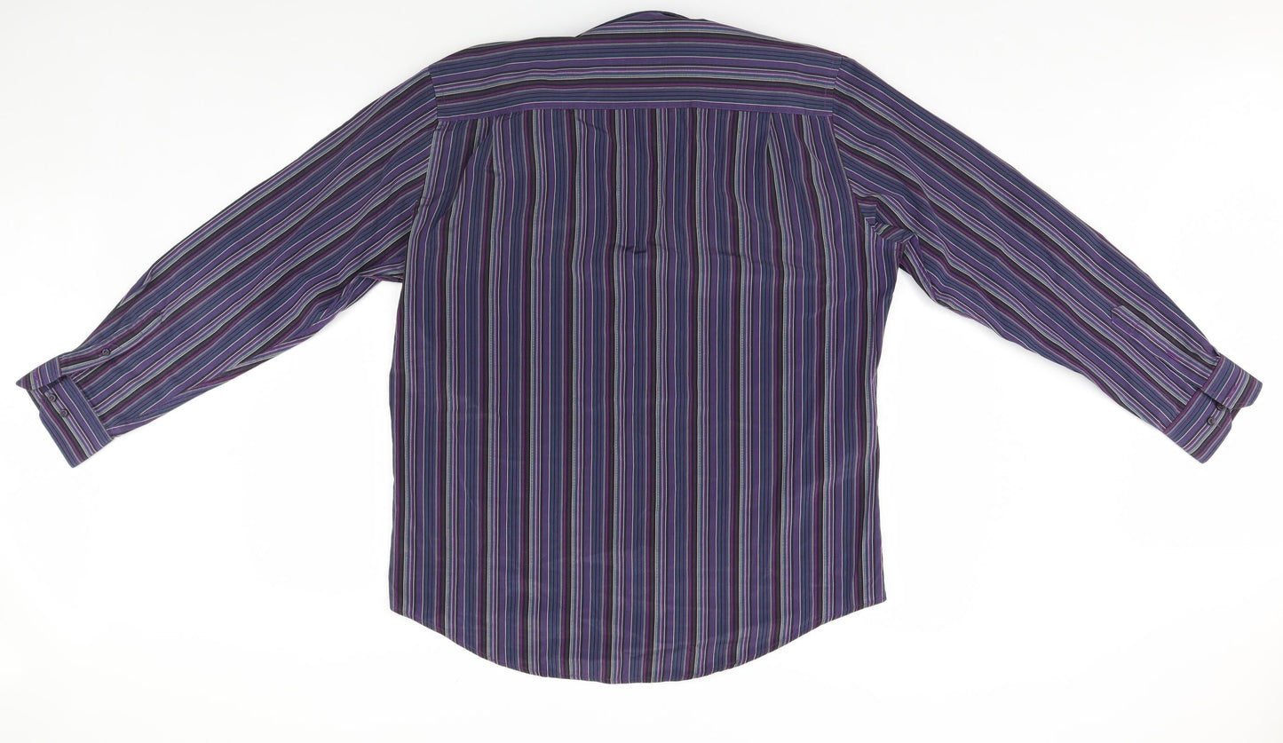 Mens UK Size L NEXT Blue  Button-Up Long Sleeve Casual Shirt
